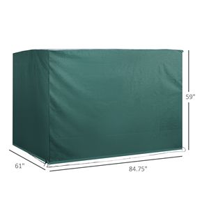 Copertura Protettiva Impermeabile Verde Scuro per Dondolo da Giardino a 3 Posti e Mobili da Esterno, 216x155x150 cm, per Uso Esterno - Product Image 4