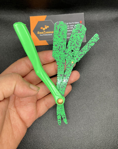 Support de rasoir à lame unique Saaqaans Enterprises Green, lame en acier inoxydable importée, sécurité professionnelle, haute qualité pour usage professionnel par les barbiers - Product Image 6