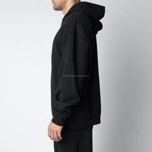 Sweat-shirt unisexe à capuche Boxy avec poches cachées sur les côtés personnalisés sans ficelle Sweat-shirt à capuche oversize de luxe en éponge française poids lourd délavé à l'acide - Product Image 5