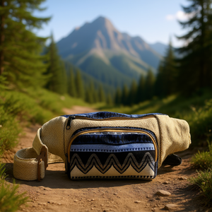 Sac banane en coton et chanvre avec ceinture confortable pour les aventures en plein air - Product Image 3