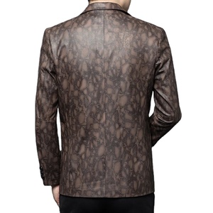 Chaqueta de cuero de gama alta para hombre para primavera y otoño, capa superior de piel de vaca para negocios, abrigo informal para papá para todo, informal - Product Image 3