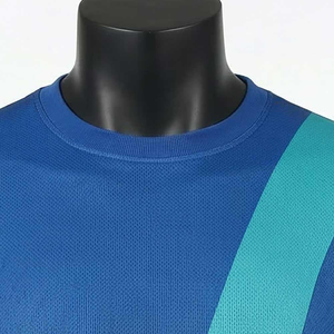 Camiseta Deportiva de Manga Corta para Hombre, Color Azul Turquesa, Cuello Redondo, de Secado Rápido, Tejido de Punto, Corte Ajustado, Largo Regular - Product Image 5