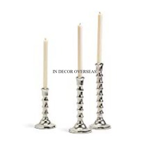 Stainless Steel Silver Shiny Polished Excellent Quality <b>Candle</b> <b>Stick</b> Holder Set Of 3 Home And Hotel Decoration Accessories - Product Image 1