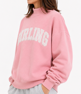 Sudadera de Cuello Alto para Mujer, 100% Algodón, Corte Regular, Ligera, Tejida, para Invierno, Transpirable y Ecológica - Product Image 2