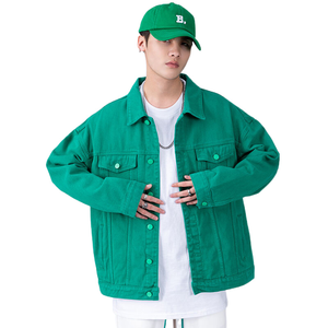 Summer/Spring New Men's Oversize <b>Denim</b> <b>Jacket</b> High Quality Organic Cotton Classic Vintage Streetwear Casual Loose Fit Breathable - Product Image 4
