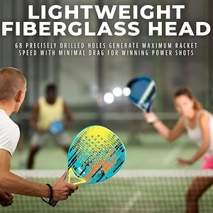 Raqueta de Pádel/Tenis de Playa Ligera, Ecológica, de Fibra de Carbono, con Diseño Personalizado y Logotipo Profesional de Alta Calidad de Flyingkick Enterprises - Product Image 5