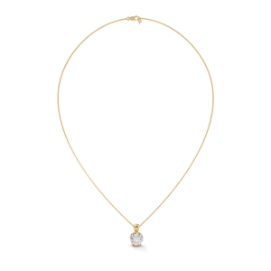 Collier pendentif en or avec diamant de laboratoire, breloque solitaire, bijoux de luxe pour femme, cadeau de fête - Product Image 3