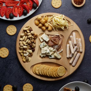 ถาดไม้บีชสำหรับเสิร์ฟอาหารว่างระดับเชิงพาณิชย์ เหมาะสำหรับงานจัดเลี้ยง ของว่าง ชาร์กูเตอรี จานเสิร์ฟอาหาร ครัว ของขวัญวันครบรอบสุดน่ารัก - Product Image 5