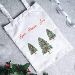 Bolso de mano de Navidad personalizado Artículo de seda personalizado Estilo Patrón Carta Promoción - Product Image 2