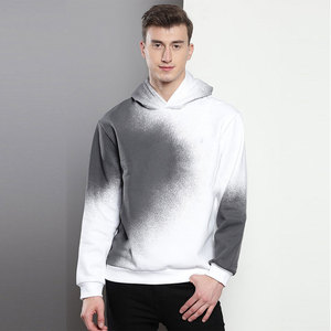 เสื้อฮู้ดดี้ผู้ชายผ้าฝ้าย 100% ปักลาย ทรงโอเวอร์ไซส์ สวมใส่สบาย เรียบง่าย ทันสมัย ทรงหลวม สีพื้น สไตล์สตรีท ฮิปฮอป - Product Image 1