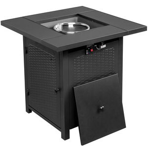 Tavolo con Braciere Rettangolare da Esterno da 28 Pollici, 50000 BTU, Braciere a Gas con Pietra Vulcanica, Colore Nero - Product Image 5