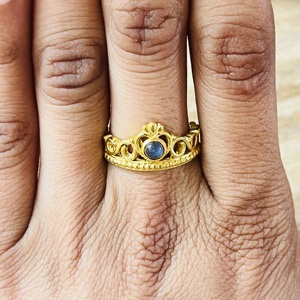 New Arrival Crown Shape <b>Labradorite</b> Brass <b>Ring</b> 18k Gold Plated Statement Dainty <b>Ring</b> Tiara <b>Ring</b> Handmade Wholesale Women's <b>Ring</b> - Product Image 6
