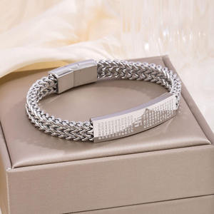 Stainless Steel Chain Link Bracelet 18K Gold Plated <b>Men</b> Punk Style Anniversary Gift Customized Size Heavy Statement Jewelry - Product Image 5