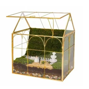 Terrario de Metal de Alta Calidad, Soporte de Vidrio para Plantas, Elegante Caja de Exhibición para Jardín Interior, Decoración del Hogar - Product Image 4
