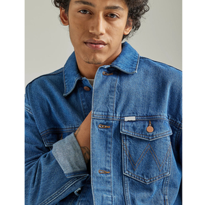 Good Quality Customized Design Slim Long Sleeve <b>Jean</b> Breathable Jacket for Men New Style Blue Denim Jacket for Men Wear - Product Image 5