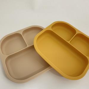 Assiettes pour tout-petits antidérapantes divisées incassables avec ventouse - 100% silicone de qualité alimentaire - Passe au micro-ondes et au lave-vaisselle - Sans BPA - Product Image 5