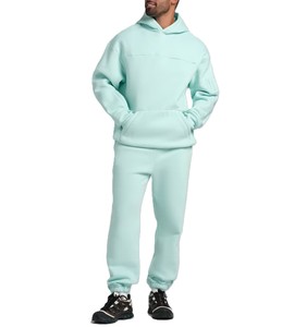 Hoodie unisexe surdimensionné, couleur bleu ciel, en molleton de coton respirant, longueur normale, manches longues, épaules tombantes, design personnalisé - Product Image 6
