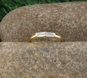 Luxury Sparkling <b>CZ</b> Gold Plated <b>Ring</b> Elegant White Cubic Zirconia Statement Band High-Quality Gold Plated Jewelry for Woman - Product Image 1