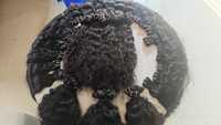 Extensions de cheveux naturels bouclés indiens Remy double drawn de 24 pouces, 100 % naturels, pour tresses
