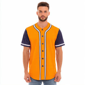 Camiseta de Béisbol Personalizada 2026 para Hombre, con Botones, Ligera, con Rayas en las Mangas, Camiseta de Béisbol Sublimada para Equipos Masculinos - Product Image 5