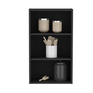 Armadietto da Parete Nero 36 Pollici con 3 Ripiani, Mobili da Cucina - Product Image 5