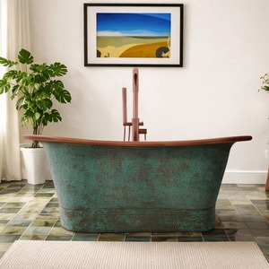 Baignoire en cuivre faite à la main avec un design spacieux pour une expérience de bain luxueuse, cuve unique, vente directe d'usine - Product Image 1
