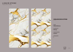 Losa de Porcelana Opulenta con Acabado Brillante Similar al Vidrio, 600x1200mm, 60x120cm, 24x48 Pulgadas, Baldosa Decorativa de Gran Formato para Pisos y Paredes - Product Image 3