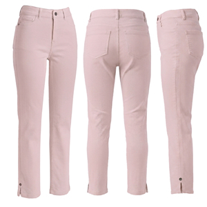 Women's Mid Waist Regular Fit Straight-leg Casual Summer Ctn/Stretch Denim Full Length Garment Dyed Washable Breathable 6.78 OZ - Product Image 3