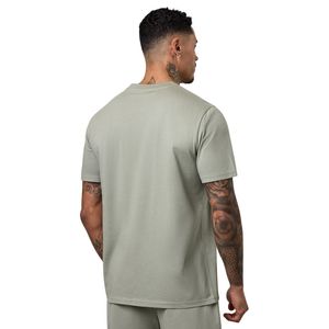 T-shirt imprimé en coton vert sauge pour homme, coupe classique, col rond, manches courtes, décontracté, respirant, streetwear, été - Product Image 2