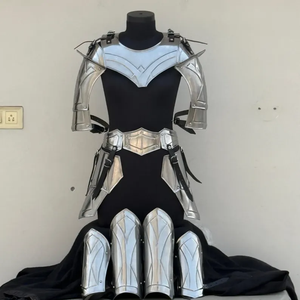 Traje de Armadura de Acero Hecho a Mano para Mujer, Disfraz Medieval de Cosplay, Estilo Guerrero, Protección para Fiestas de Recreación, Artesanía en Metal - Product Image 3