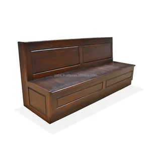 sofa bench for restaurant solid mahogany wood with simple design furniture custom hotel furniture for lounge restaurant