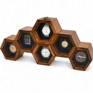 Premium Indian Rosewood Watch <b>Box</b> for 6 Watches | Handmade Honeycomb Wooden Organizer Display Storage Gift Holder <b>Collection</b> - Product Image 1