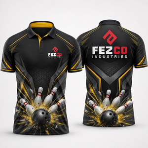 Custom Full Dye Sublimation Best Price Unisex Polo Shirts for <b>Bowling</b> Club Wholesale Price Cheap Rate - Product Image 6