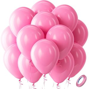 Confezione da 100 Palloncini in Lattice Rosa da 12 Pollici per Compleanni, Matrimoni, Anniversari, Addio al Nubilato - per Celebrazioni - Product Image 1
