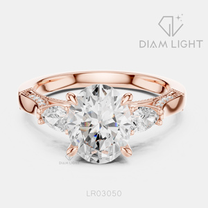 Bague de fiançailles en or blanc 14 carats avec diamant de laboratoire de 1,77 carat, coupe ovale, bague de mariée, certifiée IGI, bijoux fins, cadeau pour femme - Product Image 3