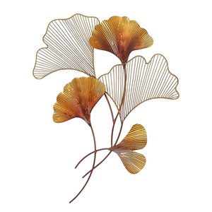 High Quality Gold Leaf Metal <b>Wall</b> Art 3D Hollow Design Round <b>Wall</b> Decoration for Luxury Modern Home <b>Decor</b> - Product Image 2