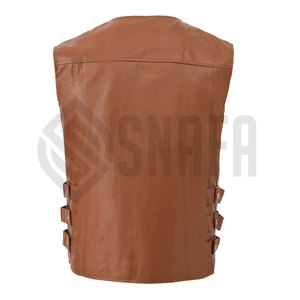Top Trending Plus-Size Men's Waistcoat & Vest Unique Design Black <b>Leather</b> Sleeveless <b>Winter</b> Heated Motorcycle Vest - Product Image 3