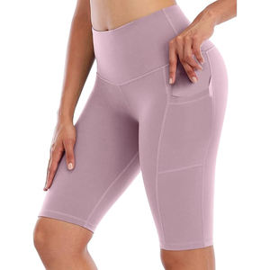 Shorts Deportivos de Compresión para Mujer con Logotipo Personalizado – Shorts de Cintura Alta Resistentes a Sentadillas para Gimnasio, Correr, Ciclismo y Yoga - Product Image 6