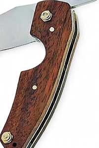 มีดพับ Iron Crown Forge แบบ Drop Point ใบมีดสแตนเลส ด้ามไม้ ปุ่มเปิดแบบ Thumb Knob ผลิตตามแบบ OEM - Product Image 3
