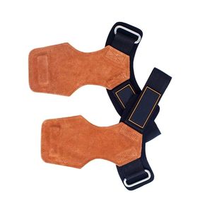 Poignées de Gym en Cuir Véritable à 3 Trous, Protection des Doigts et de la Paume, pour Powerlifting et Haltérophilie, Personnalisation de Marque - Product Image 2