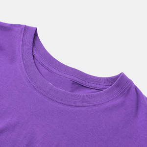 T-shirt décontracté d'été pour homme, col rond, manches courtes, en coton premium, violet doux, collection 2026 - Product Image 3