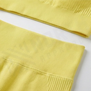 Conjuntos de Yoga sin Costuras para Mujer, Trajes Deportivos para Entrenamiento Físico, Diseño Personalizado, Ropa Deportiva de Dos Piezas de Spandex para Gimnasio - Product Image 5