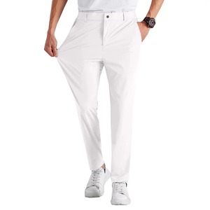 <b>Mens</b> Casual <b>Stretch</b> Pants Lightweight Breathable Slim Fit Elastic Waist Anti-Wrinkle Machine Wash Business Casual OEM Service - Product Image 6
