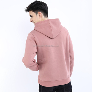 Nardon Apparel 2025 sweat à capuche léger pour hommes hiver rose clair couleur unie sweat à capuche personnalisé pour hommes - Product Image 2