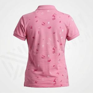 Camiseta de Golf Personalizada para Mujer, Corte Ajustado, Cuello Tipo Polo, Manga Corta, Colores Personalizados, Ropa Premium B - Product Image 2
