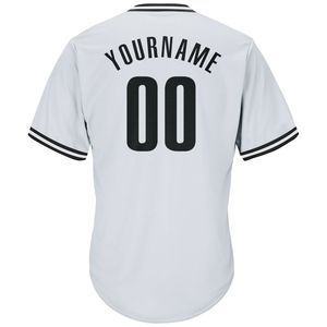Custom White V-Neck <b>Baseball</b> Jersey Men's Short Sleeve Team Name Printed Moisture Wicking Polyester Sport Apparel - Product Image 6
