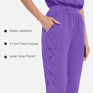 Scrubs <b>set</b> for <b>doctors</b> nurses hospital wear surgical scrubs <b>set</b> hospital medical scrubs suit breathable nursing uniform <b>set</b> - Product Image 2