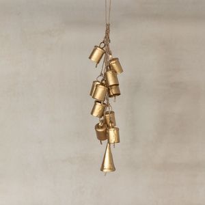 Modern Style Gold Metal Bird Wind Chime Bells Eco-Friendly Handicraft Wall Hanging Cow Bell <b>Christmas</b> Decoration Supplier - Product Image 3
