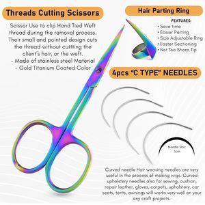 Multi-Functional Stainless Steel Hair <b>Extension</b> Kit Pliers <b>Micro</b> Rings Keratin Bond Removal Tools for Hair <b>Extensions</b> - Product Image 2
