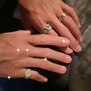 Dome Signet Statement <b>Chunky</b> Pinky Promise <b>Rings</b> Solid 14K 18K Gold Solitaire Round Lab Grown Diamond Pave Set B2B Factory Price - Product Image 6